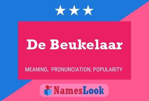 Pôster do nome De Beukelaar