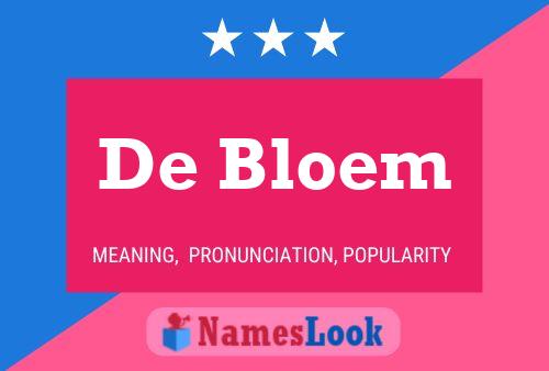 Pôster do nome De Bloem