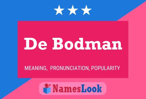 Pôster do nome De Bodman