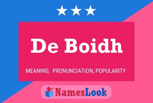 Pôster do nome De Boidh