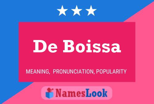 Pôster do nome De Boissa