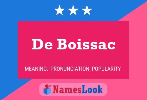 Pôster do nome De Boissac