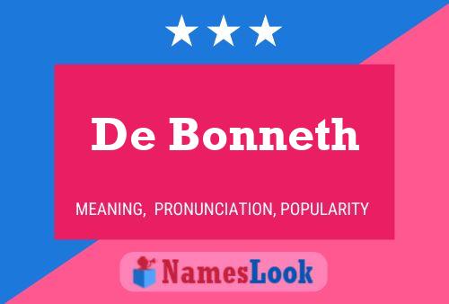 Pôster do nome De Bonneth