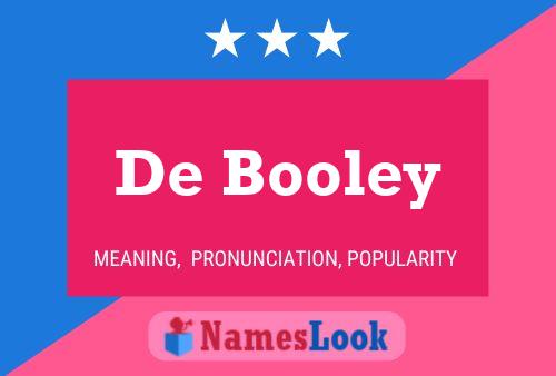 Pôster do nome De Booley