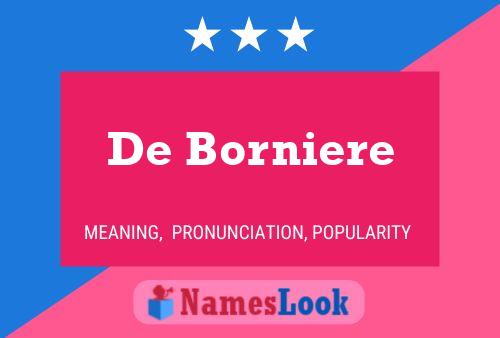 Pôster do nome De Borniere