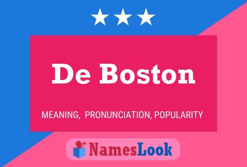 Pôster do nome De Boston