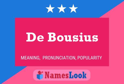 Pôster do nome De Bousius