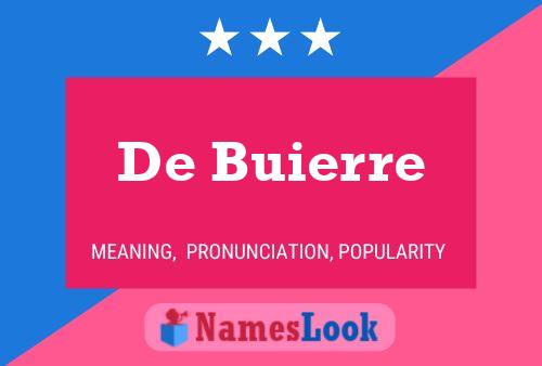 Pôster do nome De Buierre