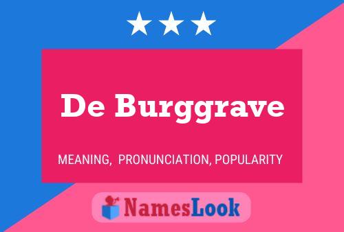 Pôster do nome De Burggrave