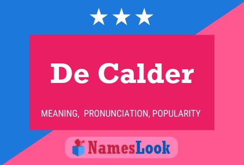 Pôster do nome De Calder