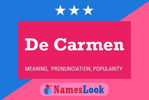 Pôster do nome De Carmen