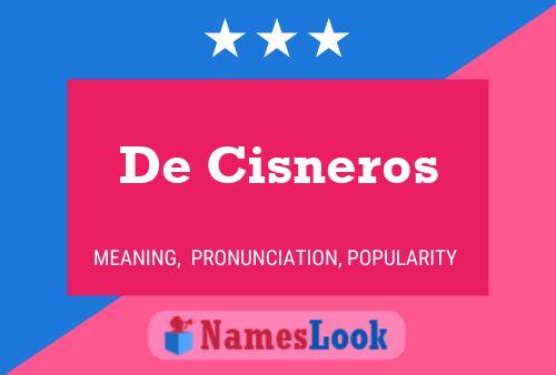 Pôster do nome De Cisneros