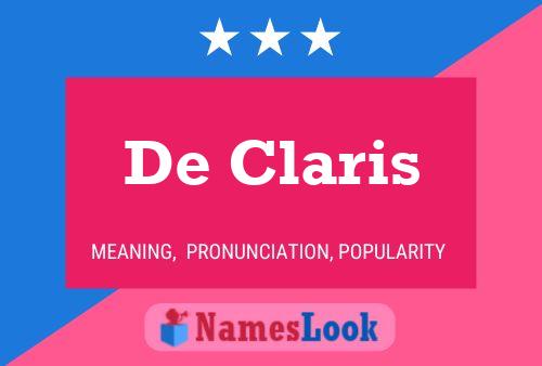 Pôster do nome De Claris