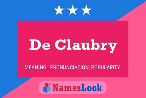 Pôster do nome De Claubry