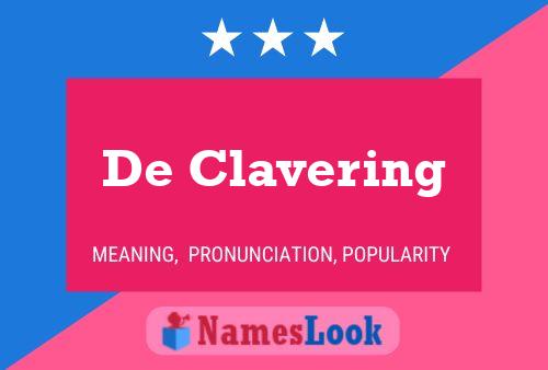 Pôster do nome De Clavering