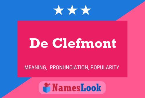 Pôster do nome De Clefmont