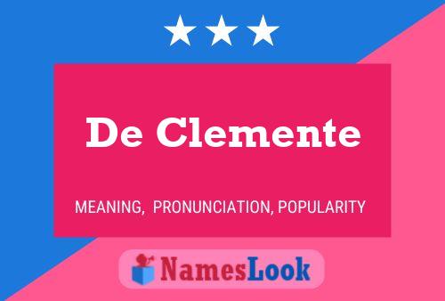 Pôster do nome De Clemente