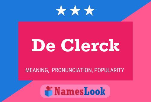 Pôster do nome De Clerck