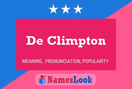 Pôster do nome De Climpton