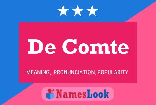 Pôster do nome De Comte