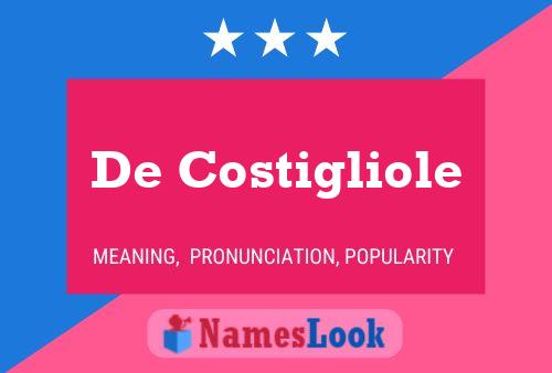 Pôster do nome De Costigliole