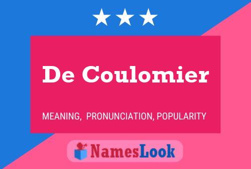 Pôster do nome De Coulomier