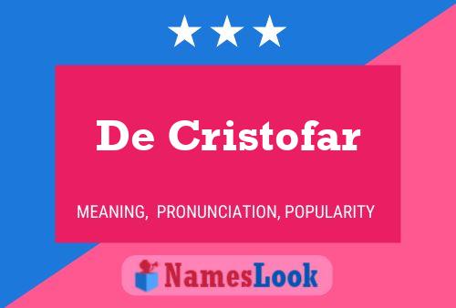 Pôster do nome De Cristofar