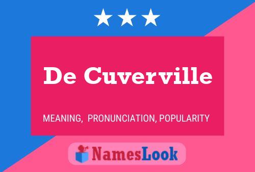 Pôster do nome De Cuverville