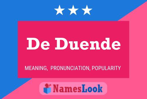 Pôster do nome De Duende