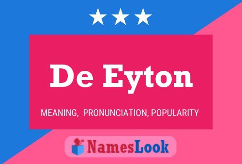 Pôster do nome De Eyton