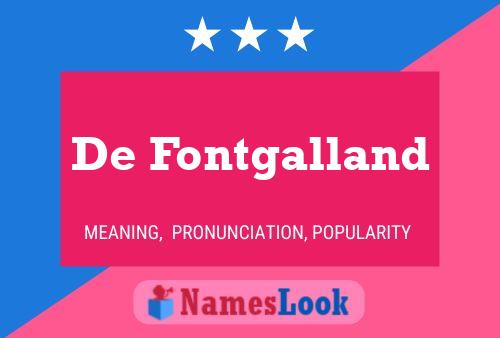 Pôster do nome De Fontgalland