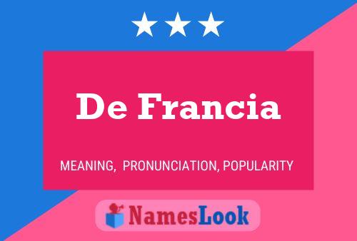 Pôster do nome De Francia