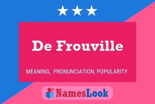 Pôster do nome De Frouville