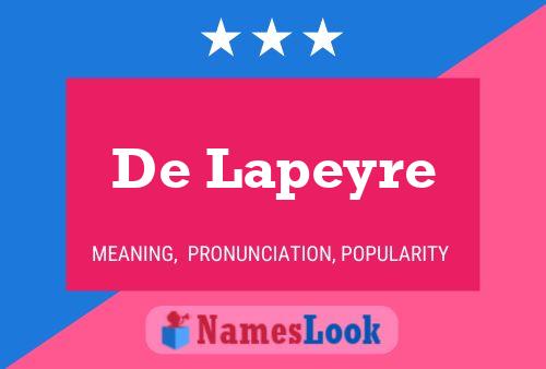 Pôster do nome De Lapeyre