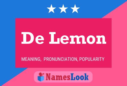 Pôster do nome De Lemon