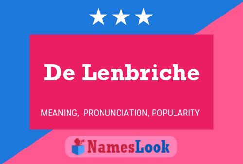 Pôster do nome De Lenbriche