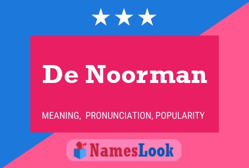 Pôster do nome De Noorman