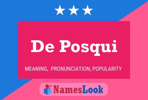 Pôster do nome De Posqui