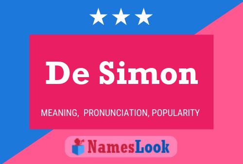 Pôster do nome De Simon