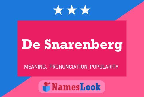 Pôster do nome De Snarenberg