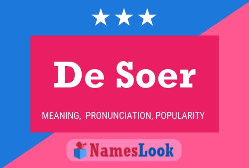 Pôster do nome De Soer