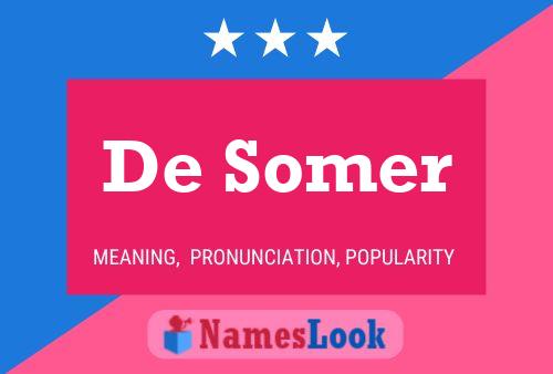 Pôster do nome De Somer