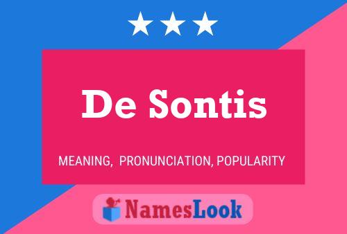 Pôster do nome De Sontis