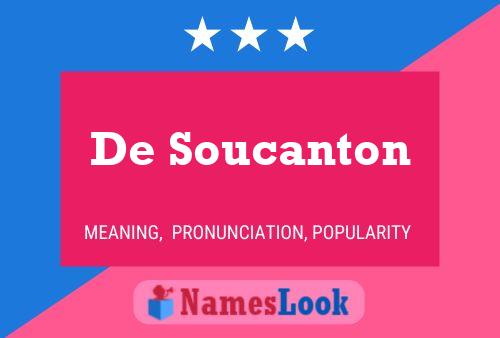 Pôster do nome De Soucanton