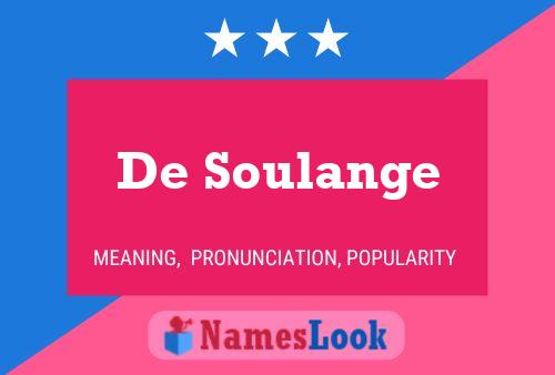 Pôster do nome De Soulange