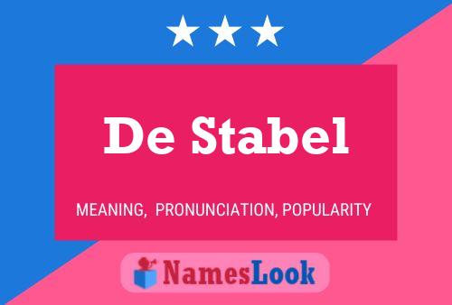 Pôster do nome De Stabel