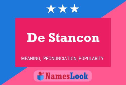 Pôster do nome De Stancon