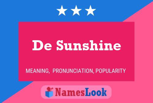 Pôster do nome De Sunshine