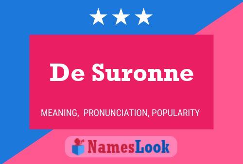 Pôster do nome De Suronne