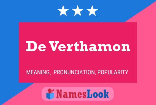 Pôster do nome De Verthamon